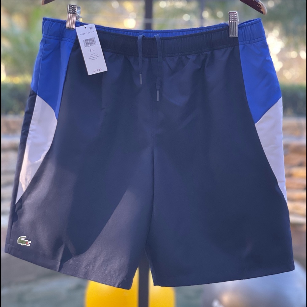 LACOSTE 7” SPORT MESH LINED‎ TENNIS SHORTS GH8925 BLUE